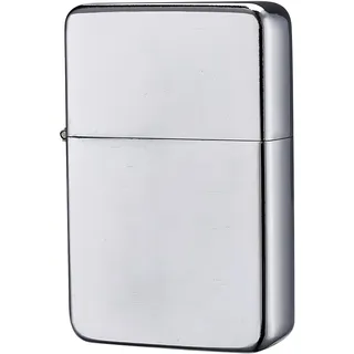 Feld Benzinfeuerzeug, Satin, Sturm, verchromt, gebürstet, kompakt (5,8 x 4 x 1,3 cm), wiederaufladbar, Winddicht, Zippo kompatibel, Grau