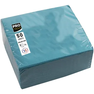 ProNappe Servietten türkis 2-lagig 20,0 x 20,0 cm, 50 St.