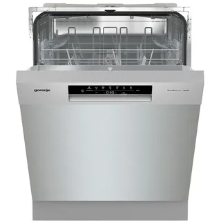 Gorenje GU642E90X Geschirrspüler/Unterbaugerät/59,9 breite/13 Maßgedecke/6 Programme/Total AquaStop/Ecoprogramm/Höhenverstellbar/Memory Funktion/Eco-Programm/Intensivprogramm/EEK: E/Grau-Metallic