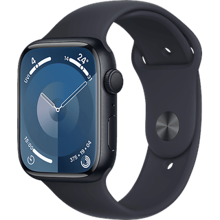 Apple Watch Series 9 GPS 45 mm Aluminiumgehäuse mitternacht, Sportarmband mitternacht S/M