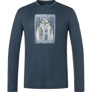 super.natural Herren Bearski Longsleeve (Größe L, blau)