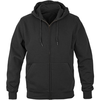 Premium Kapuzen Pullover Zip schwarz, Größe S