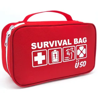 HAPPY DIKDIK Survival Bag 50 Geburtstag Mann/Frau - Originelles Geschenk zum 50. Geburtstag - Kreative Deko für Geschenke für Frauen/Männer ab 50 - ohne Inhalt