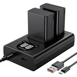 ENEGON EN-EL25/EN-EL25a Akku(2 Packs-1600mAh), LCD Dual Slot Ladegerät Kit für Nikon Z50, Z30, Z FC, Nikon MH-32 Digitalkamera
