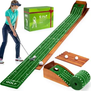 Putting Matte, Minigolf für Zuhause, Golf Putting Matte, Putting Green Indoor, Minigolf, Golfmatte, Indoor Golf (Grass Green 1 Holes)