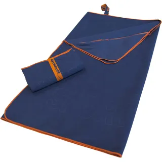 Dyckhoff Mikrofaser Handtuch mit Reißverschluss 80 x 180 cm nachtblau 