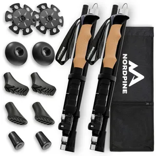 NEOLYMP Wanderstöcke faltbar 135 cm schwarz