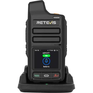 Retevis L71 4G Netzwerk Radio, Radio mit Unbegrenzter Reichweite und Typ-C, Unterstützt WLAN und Zello, 4000 mAh, PoC-Funkgeräte für Familienausflüge im Freien (1 Stück, Schwarz)