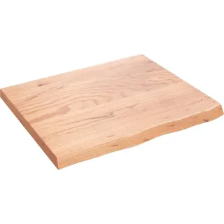 vidaXL Waschtischplatte Hellbraun 60x50x2 cm Massivholz Behandelt