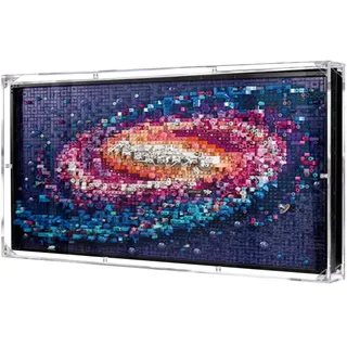 Half Mango Acryl-Vitrine für Lego 31212 Art The Milky Way Wandkunst, Vitrine, schützen und dekorieren, Modell mit Aufbewahrung, Sammlerstücken, Geschenken