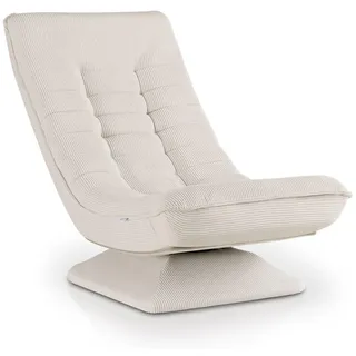 Juskys Relaxsessel Korsika Cord 58 x 85 x 100 cm Beige