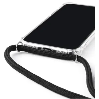 S+Mart Handy Schutzhülle + Trageband / Handy Umhängeband iPhone 7 / 8 / SE schwarz