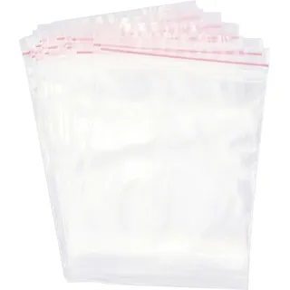 no name p-l Druckverschlussbeutel ohne Beschriftungsstreifen (B x H) x Transparent Polyethylen