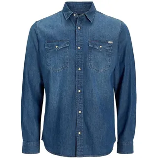 JACK & JONES Essential Sheridan Langarmhemd Medium Blue Denim L