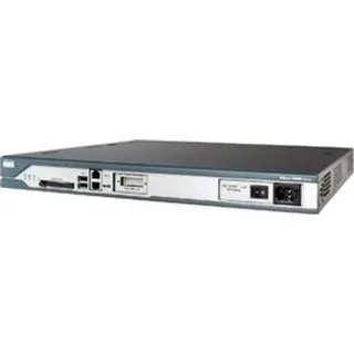 Cisco 2811, 10, 100 Mbit/Sek, 10/100Base-T(X), Ethernet (RJ-45), IOS, 128-bit AES, 192-bit AES, 256-bit AES, 3DES, DES, 1U - Schwarz/Blau/Silber