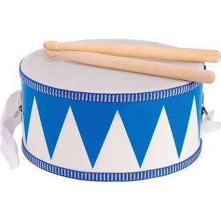 GoKi Kindertrommel Ø 20,3 cm, Höhe 10 cm, Blau/Weiß