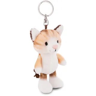NICI Schlüsselanhänger Katze 10cm braun - Plüsch-Begleiter Kuscheltieranhänger mit Schlüsselring für Schlüsselband, Schlüsselbund & Schlüsselhalter