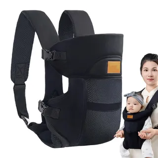 BommFu Baby Holder Brusttrage,Atmungsaktive Fronttrage Für Babys Mit Leichter Kopfstütze | Verstellbarer Leichtgewicht Tragegurt Für Outdooraktivitäten, Reisen, Zoobesuche Und Stadtpendeln