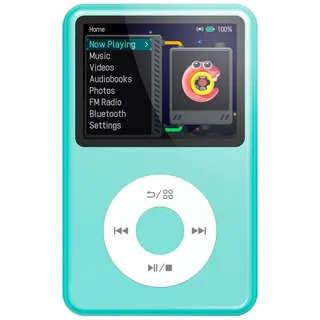 Innioasis Y1 Kinder MP3 Player - Zeitlose Klasse: 128 GB, Bluetooth, Video-Player, Hörbücher, FM-Radio und Touch Wheel-Steuerung (blau)