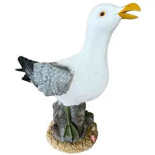 Online-Fuchs Dekofigur Möwe Fiete für außen geeignet - Martime Dekoration, Teichdeko (Gartenfiguren), 28 cm groß
