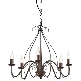 QAZQA Klassischer Kronleuchter Rostbraun 5-flammig - Giuseppe