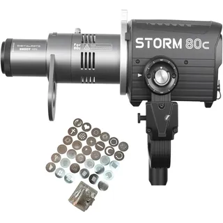 Aputure Storm 80C COB-Licht mit 33 gobo-Filtern und magnetischem Dual-Slot, einstellbarer Fokus, aluminiumkonstruiert