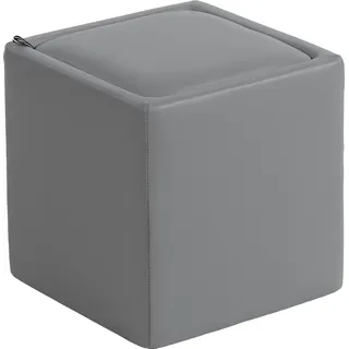 HOMCOM Sitzhocker mit Stauraum Hocker mit Deckel, Quadratischer Fußhocker Sitzwürfel Aufbewahrungsbox Polsterhocker Couchtisch Kunstleder 40 x 40 x 40 cm Grau   Aosom
