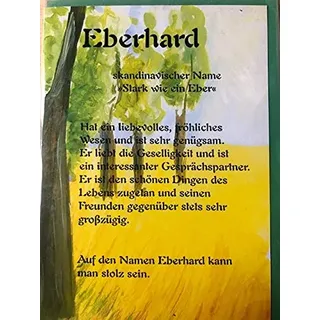 Namenskarten Karte mit Namen Eberhard