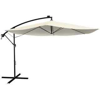 Juskys LED Ampelschirm Brazil Ø 300 cm Creme