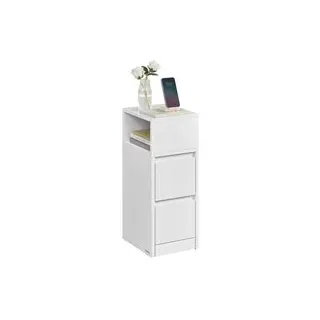VASAGLE Nachtschrank 2-teilig 40 x 30 x 50 cm Weiß