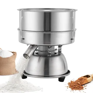 YUCHENGTECH Siebmaschine mit 40 mesh (0.45mm) Sieb Elektrisches Mehlsieb Vibrationssiebmaschine Automatisches Sieb zum Sieben von Pulver/Granulat 1150 U/min 50W