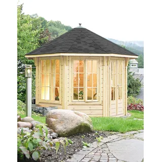 Wolff Finnhaus Pavillon de luxe Capri 3.5 Schwarz B x T: 350 cm x 350 cm