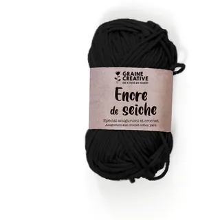Baumwollgarn für Häkeln und Amigurumi 55 m - schwarz