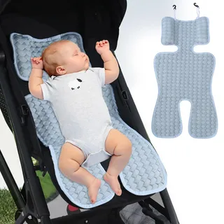 Kühlmatte Kinderwagen Babyschale Hitzeschutz Kindersitz Kühlung Auto, Autositz Kühlpad für Babys, Sommer Atmungsaktive Sitzeinlage für Kinderwagen, Kühlt Schützt den Sitzbezug vor Flecken (Dunkelblau)