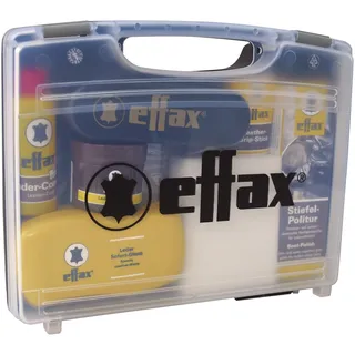 Effax Leder Pflege Koffer mit Stiefelpolitur, Ledergrip, Balsam, Ledercombi