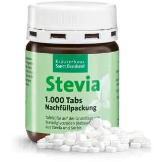 Kräuterhaus Sanct Bernhard Sanct Bernhard Stevia-Tabs mit Rebaudiosid A Nachfüllpackung 1000 Tabs