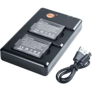 DMW-BCM13E BCM13 BCM13PP (2 Stück) Wiederaufladbarer Akku Ersatzakku und Dual Ladegerät Kompatibel mit Panasonic DMC-FT5 LUMIX TZ- und FT-Modelle usw