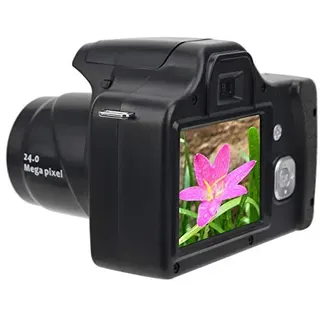 Digitalkamera, 18 fach Zoom HD Spiegelreflexkamera, 3,0 Zoll LCD Bildschirm mit langer Brennweite, für Familienfeiern und Reisen, Schwarz