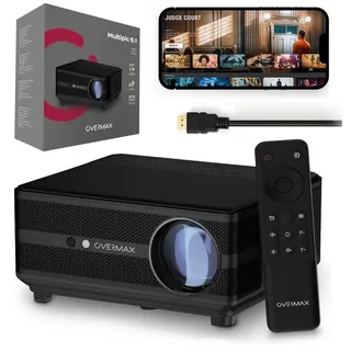 Overmax MULTIPIC 6.1 Beamer (7000 lm, 4500:1, 1920x1080 px, FullHD/Auto-Focus/Auto-Keystone/Dust Proof/40 – 150’’/50000h) schwarz