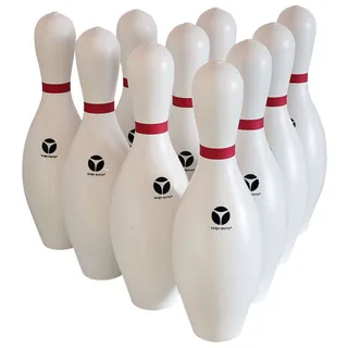 tanga sports® Bowling-Pins aus Kunststoff, 10er-Set - Weiß