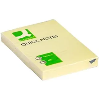 Q-Connect KF10501 Haftnotizblock 51 x 76 mm, 100 Blatt, gelb / 7.8.Selbstklebewürfel Haftnotizzettel Sticky Notes