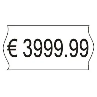Böttcher-AG Preisetiketten weiß, 26 x 12 mm, permanent klebend, 1500 Stück