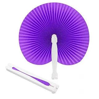 30 Stück Handfächer in verschiedenen Farben aus Kunststoff und Papier, als Bonbonniere oder Platzschild violett