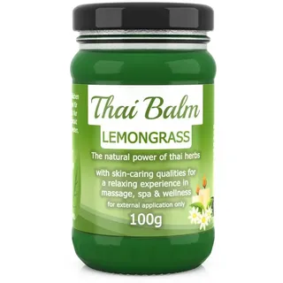 Wang Prom Naturals Thai Kräuter Balm Balsam Zitronengras 100g - Thailändischer Massage-Balm zur Hautpflege Massage Wellness