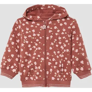 s.Oliver Leichte Sweatjacke mit Kapuze und Glitzer-Details - rot - 62