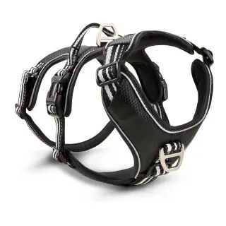 Wolters Active Pro No Escape Hundegeschirr Schwarz/Silber 40-47 cm