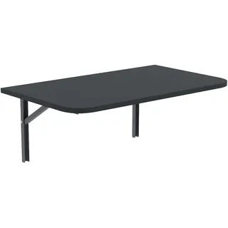 AKKE Klapptisch Wandklapptisch Esstisch - Klappbar Faltbar Platzsparend - Abgerundete Ecken - 100cm x 40cm - Anthrazit