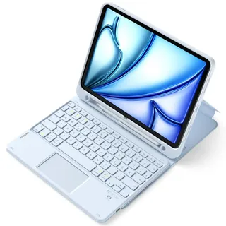 Inateck Hülle mit Tastatur für iPad 10/11 Gen. A16 2025, Air 11 Zoll M3/M2 (2025/2024), Pro 11 Blau