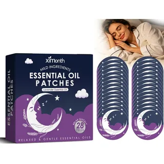 Lunavelle Schlafpflaster - 28PCS Schlafpflaster Natürliches Einschlafhilfe, 100% Pflanzenextrakte, Darunter Lavendel und Passionsblume, Sanfte Schlafunterstützung für Männer und Frauen (28pcs)