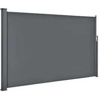 Juskys Seitenmarkise Dubai 160 x 300 cm Grau